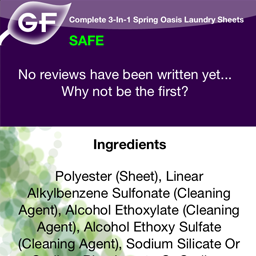 The application displaying the safety level and ingredients of a food item.