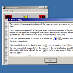 The game with the help dialog open.